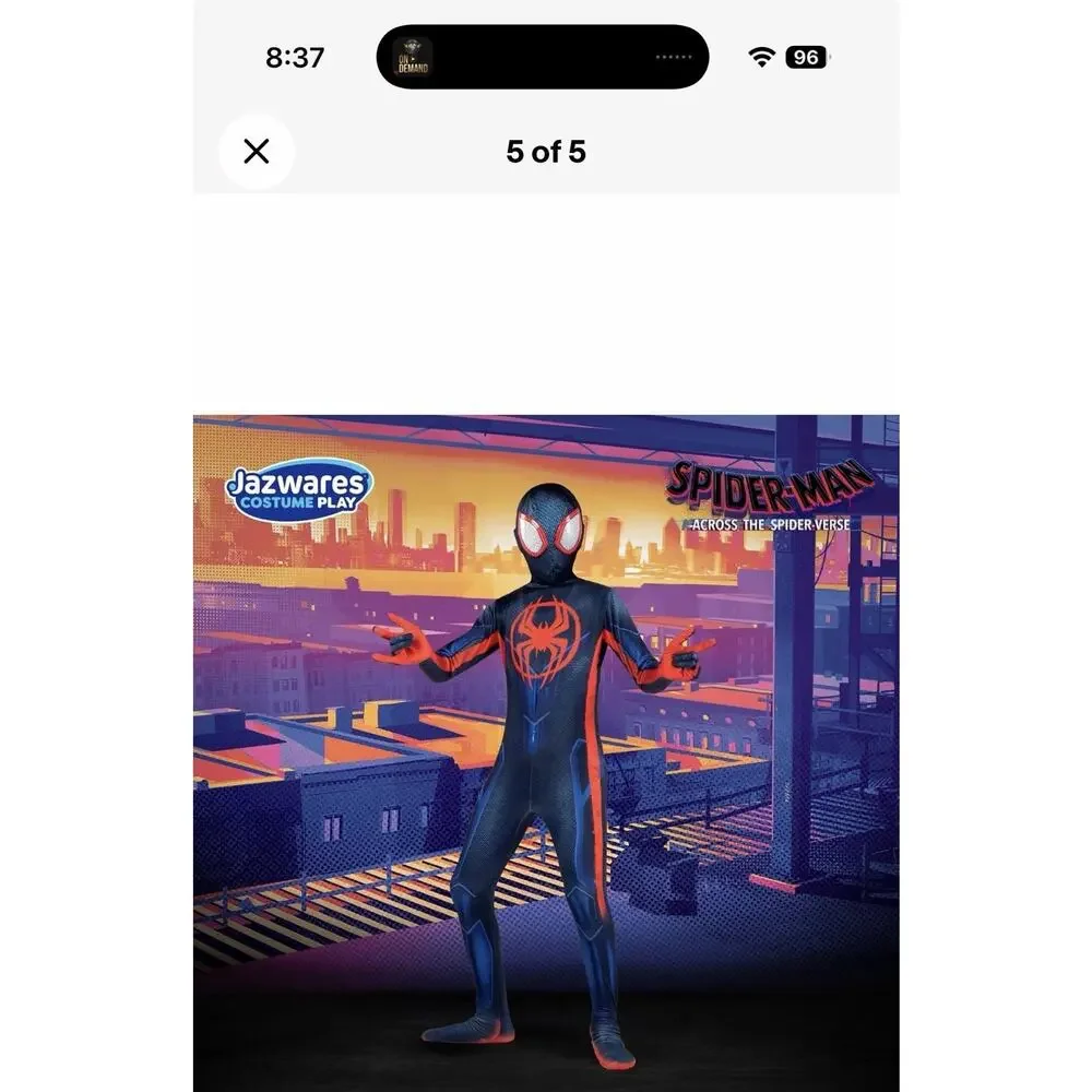 Marvel Miles Morales: Spider-Man Official Youth Deluxe Zentai Costume XL
